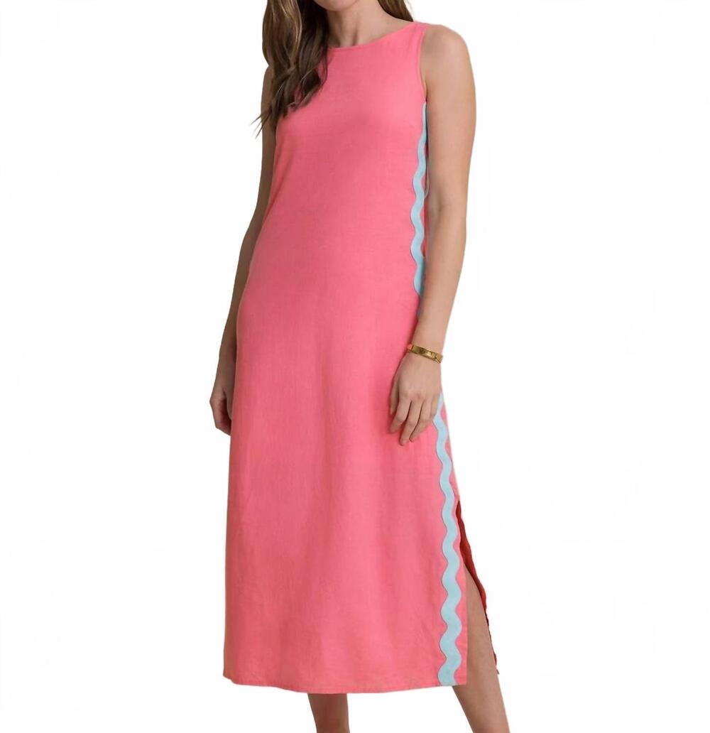 NEW SOUTHERN TIDE zalia side stripe maxi dress in island pink